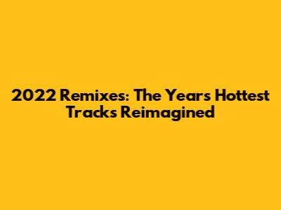 2022 Remixes: The Year's Hottest Tracks Reimagined