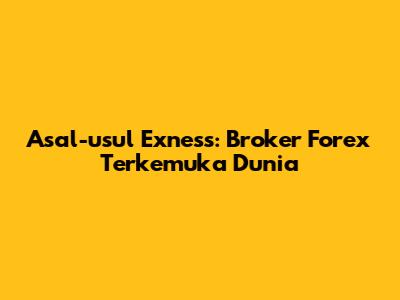 Asal-usul Exness: Broker Forex Terkemuka Dunia