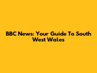 BBC News: Your Guide To South West Wales