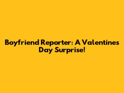Boyfriend Reporter: A Valentine's Day Surprise!