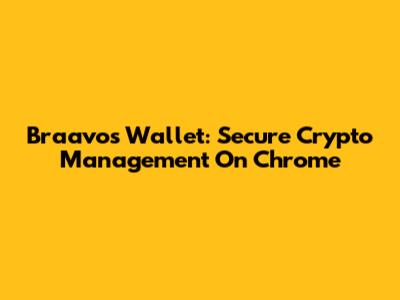 Braavos Wallet: Secure Crypto Management On Chrome