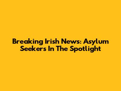 Breaking Irish News: Asylum Seekers In The Spotlight
