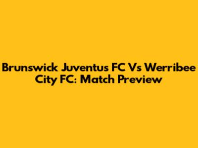 Brunswick Juventus FC Vs Werribee City FC: Match Preview