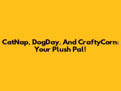 CatNap, DogDay, And CraftyCorn: Your Plush Pal!