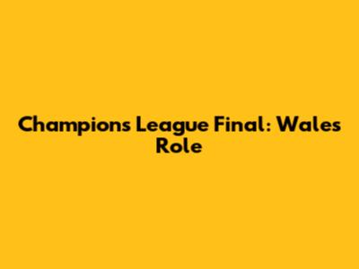 Champions League Final: Wales' Role