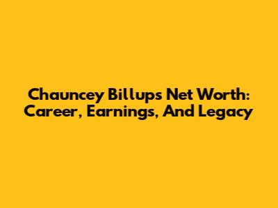 Chauncey Billups Net Worth: Career, Earnings, And Legacy