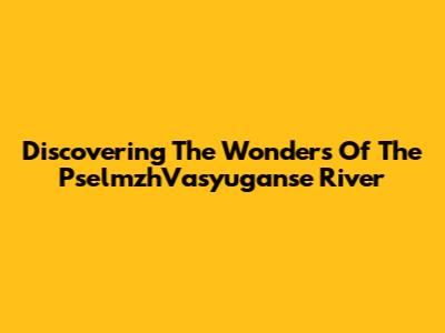 Discovering The Wonders Of The PselmzhVasyuganse River