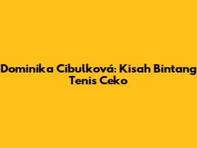 Dominika Cibulková: Kisah Bintang Tenis Ceko