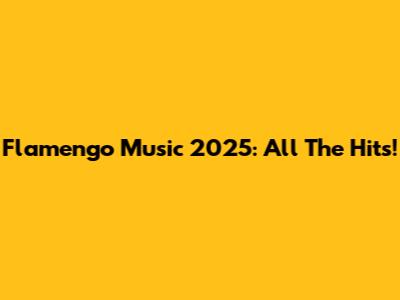 Flamengo Music 2025: All The Hits!