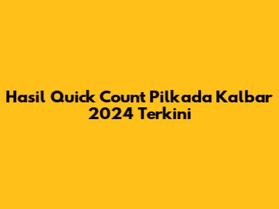 Hasil Quick Count Pilkada Kalbar 2024 Terkini