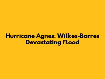 Hurricane Agnes: Wilkes-Barre's Devastating Flood