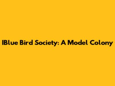 IBlue Bird Society: A Model Colony