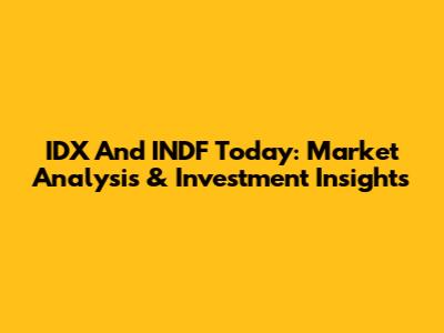 IDX And INDF Today: Market Analysis & Investment Insights