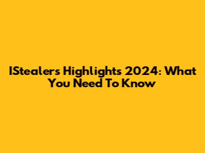IStealers Highlights 2024: What You Need To Know