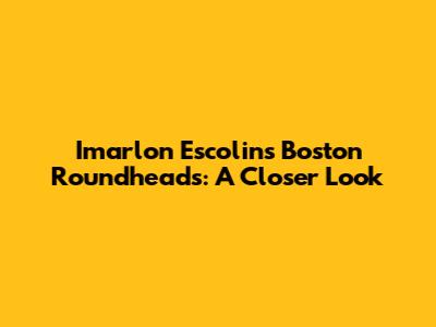 Imarlon Escolin's Boston Roundheads: A Closer Look