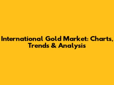 International Gold Market: Charts, Trends & Analysis