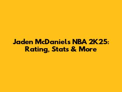 Jaden McDaniels NBA 2K25: Rating, Stats & More