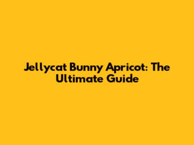 Jellycat Bunny Apricot: The Ultimate Guide