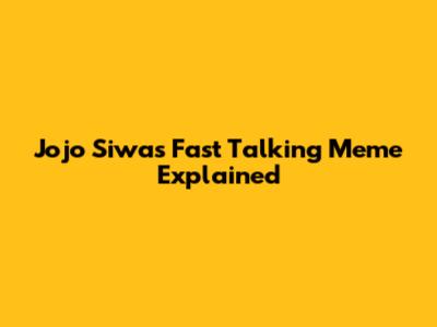 Jojo Siwa's Fast Talking Meme Explained