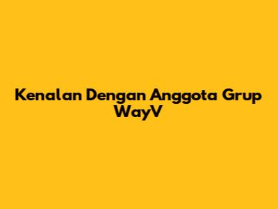 Kenalan Dengan Anggota Grup WayV