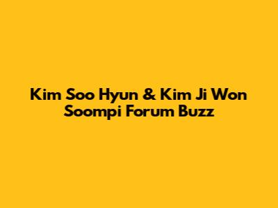 Kim Soo Hyun & Kim Ji Won Soompi Forum Buzz