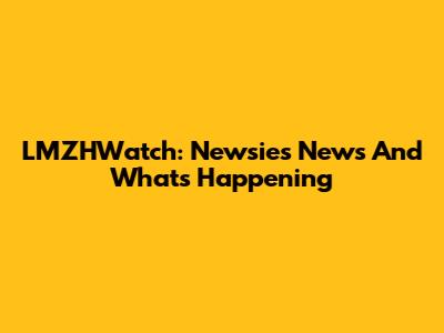 LMZHWatch: Newsies News And What's Happening