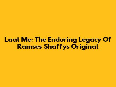 Laat Me: The Enduring Legacy Of Ramses Shaffy's Original