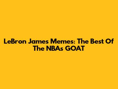 LeBron James Memes: The Best Of The NBA's GOAT