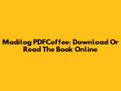 Madilog PDFCoffee: Download Or Read The Book Online