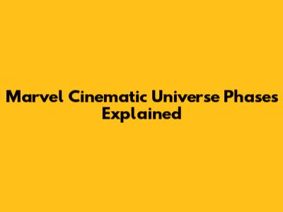 Marvel Cinematic Universe Phases Explained