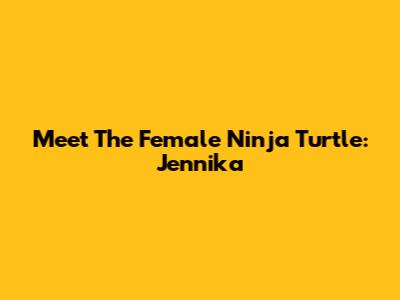 Meet The Female Ninja Turtle: Jennika