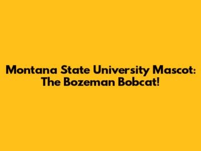 Montana State University Mascot: The Bozeman Bobcat!