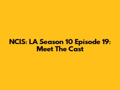 NCIS: LA Season 10 Episode 19: Meet The Cast