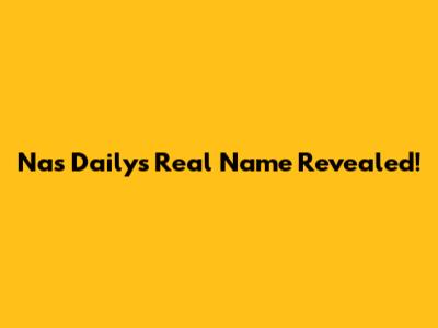 Nas Daily's Real Name Revealed!