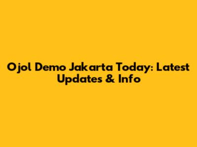 Ojol Demo Jakarta Today: Latest Updates & Info