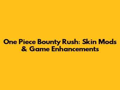 One Piece Bounty Rush: Skin Mods & Game Enhancements