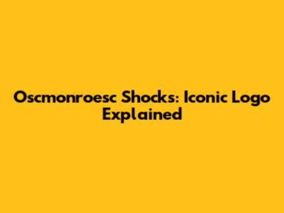 Oscmonroesc Shocks: Iconic Logo Explained