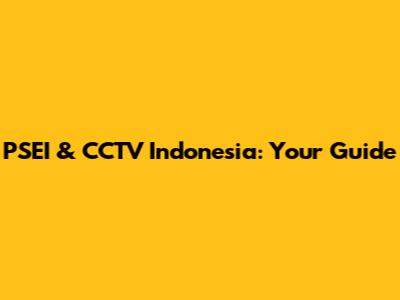 PSEI & CCTV Indonesia: Your Guide