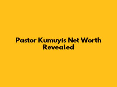 Pastor Kumuyi's Net Worth Revealed
