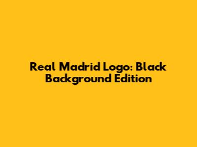 Real Madrid Logo: Black Background Edition