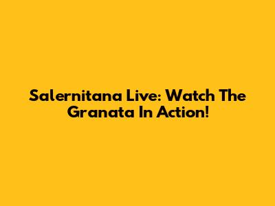 Salernitana Live: Watch The Granata In Action!