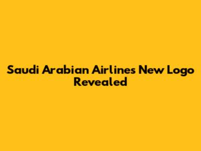 Saudi Arabian Airlines' New Logo Revealed