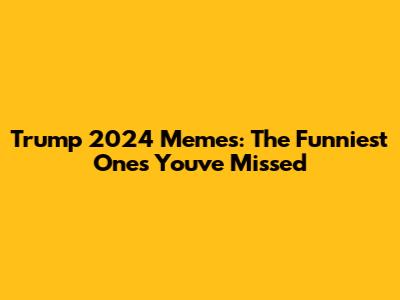 Trump 2024 Memes: The Funniest Ones You've Missed
