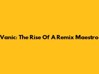 Vanic: The Rise Of A Remix Maestro