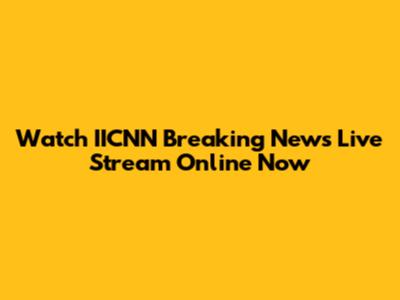 Watch IICNN Breaking News Live Stream Online Now