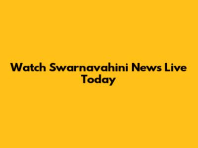 Watch Swarnavahini News Live Today