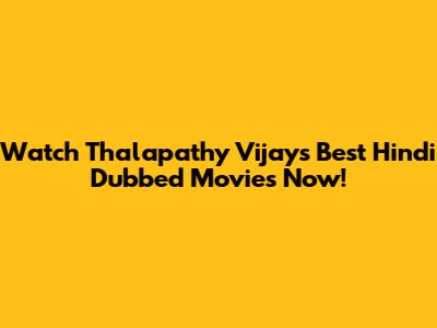 Watch Thalapathy Vijay's Best Hindi Dubbed Movies Now!