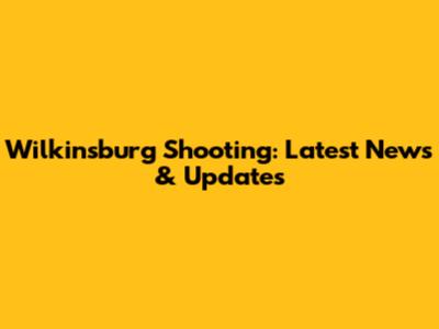 Wilkinsburg Shooting: Latest News & Updates